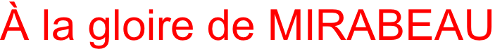 À la gloire de MIRABEAU